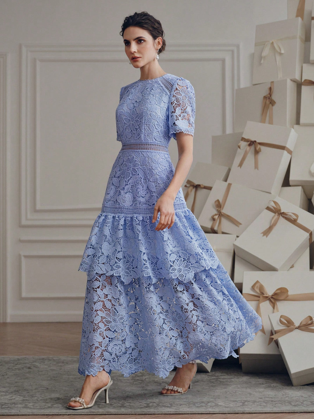 Rochie midi SHEIN, albastru