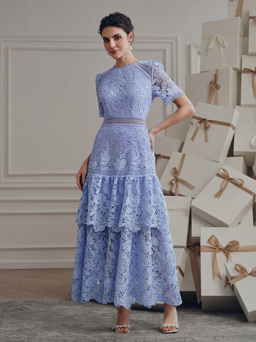 Rochie midi SHEIN, albastru