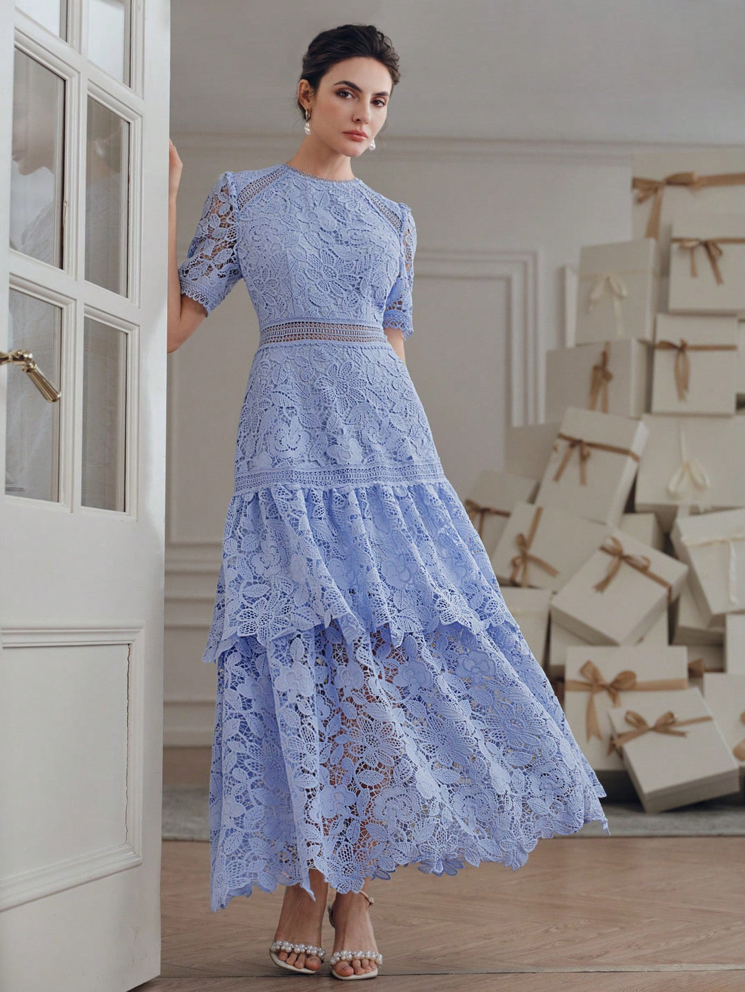 Rochie midi SHEIN, albastru