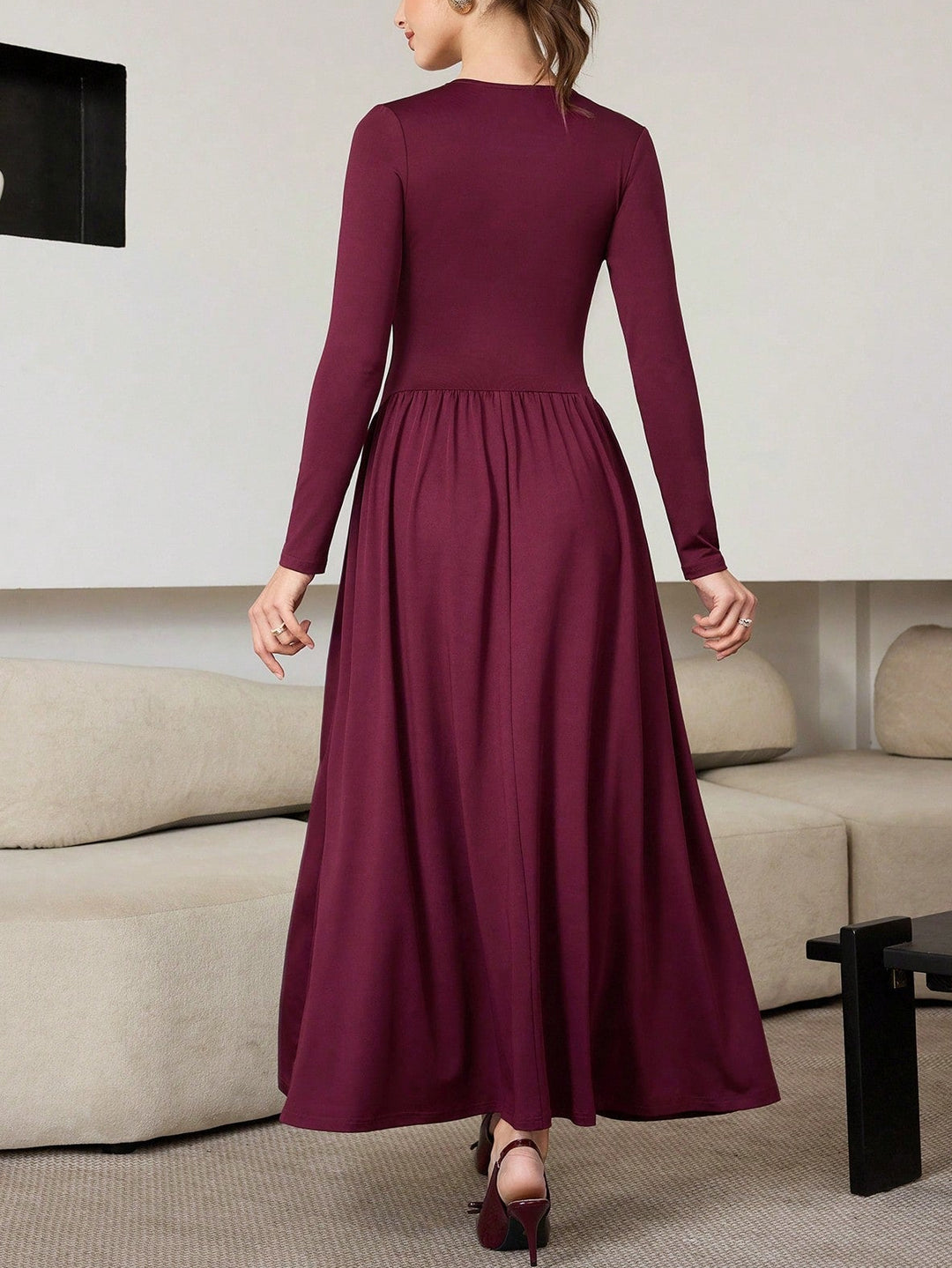 Rochie maxi Shein, vișiniu
