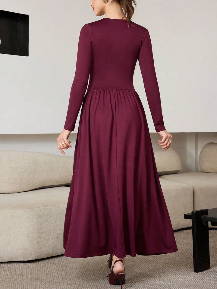 Rochie maxi Shein, vișiniu