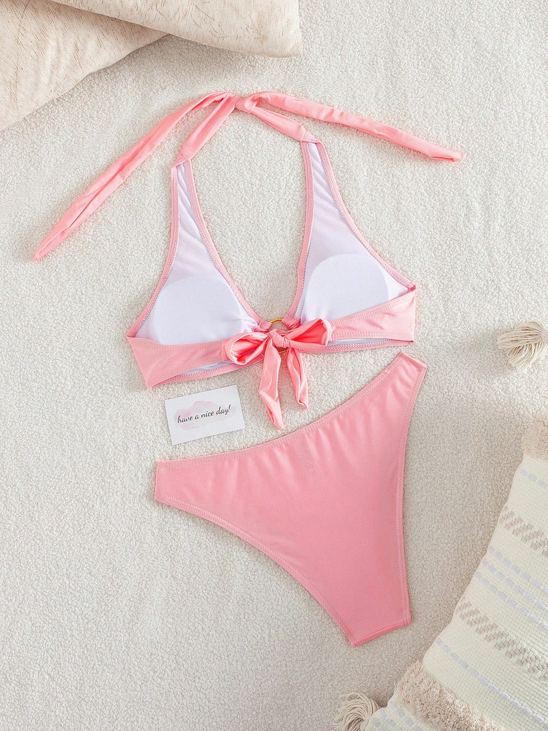 Set bikini SHEIN, roz