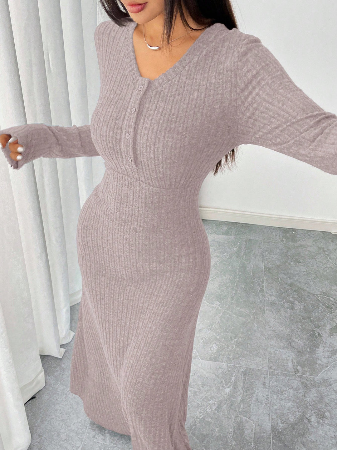 SHEIN maxi ruha, lila