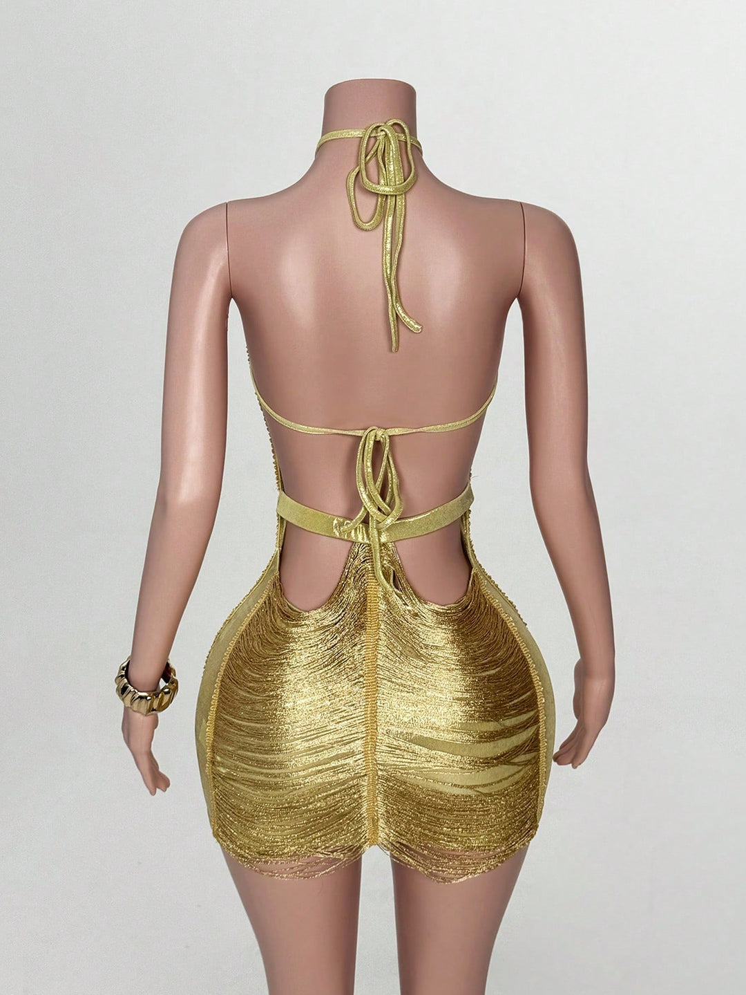 Rochie scurtă SHEIN, auriu
