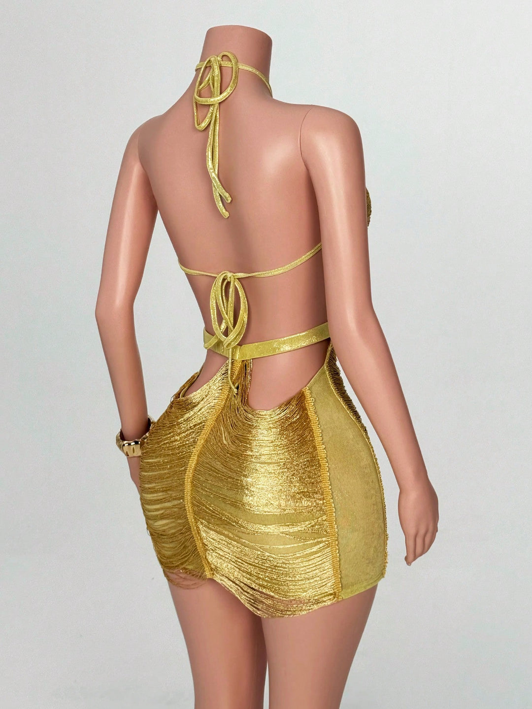 Rochie scurtă SHEIN, auriu