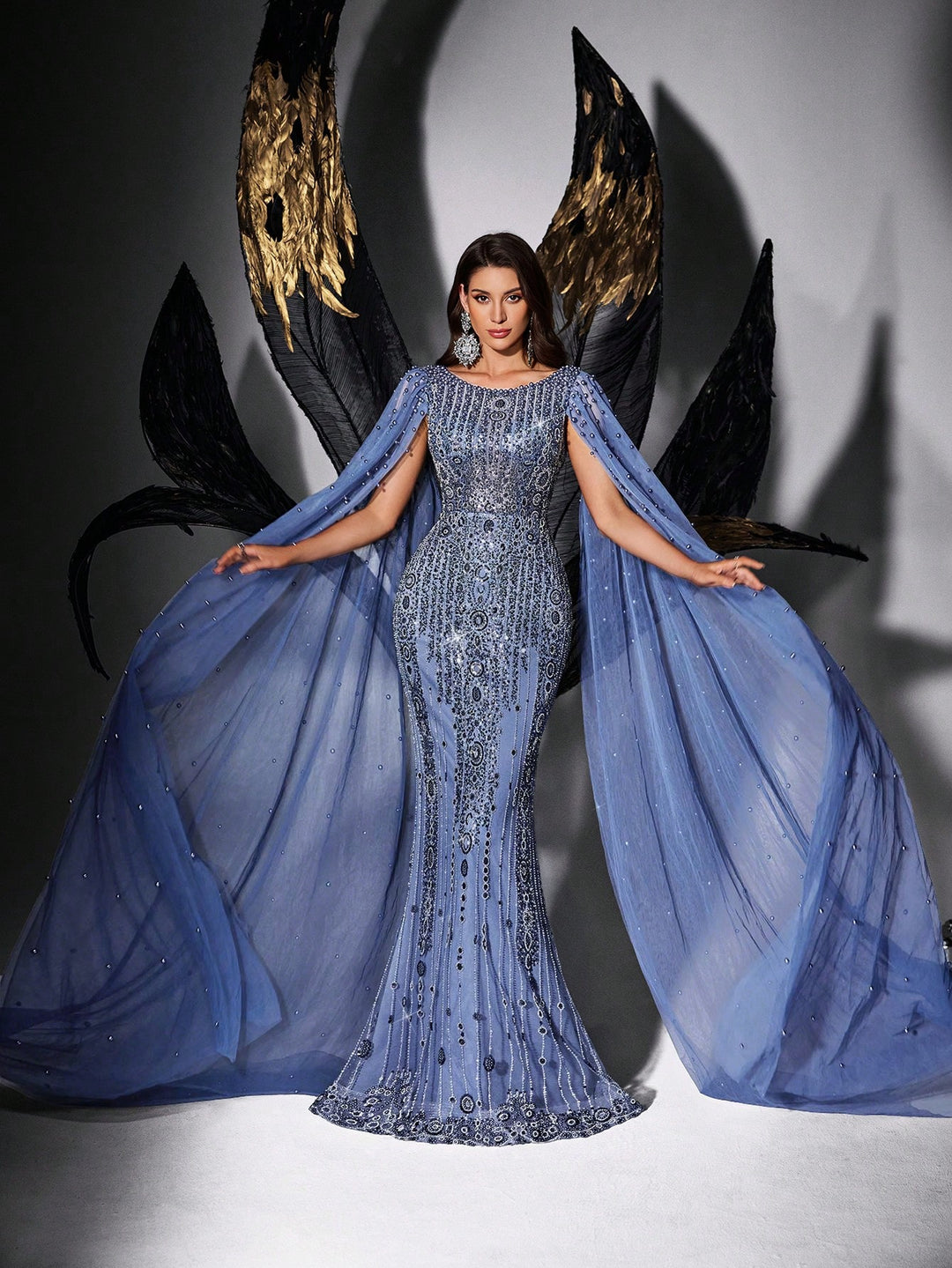 Rochie de ocazie SHEIN, albastru