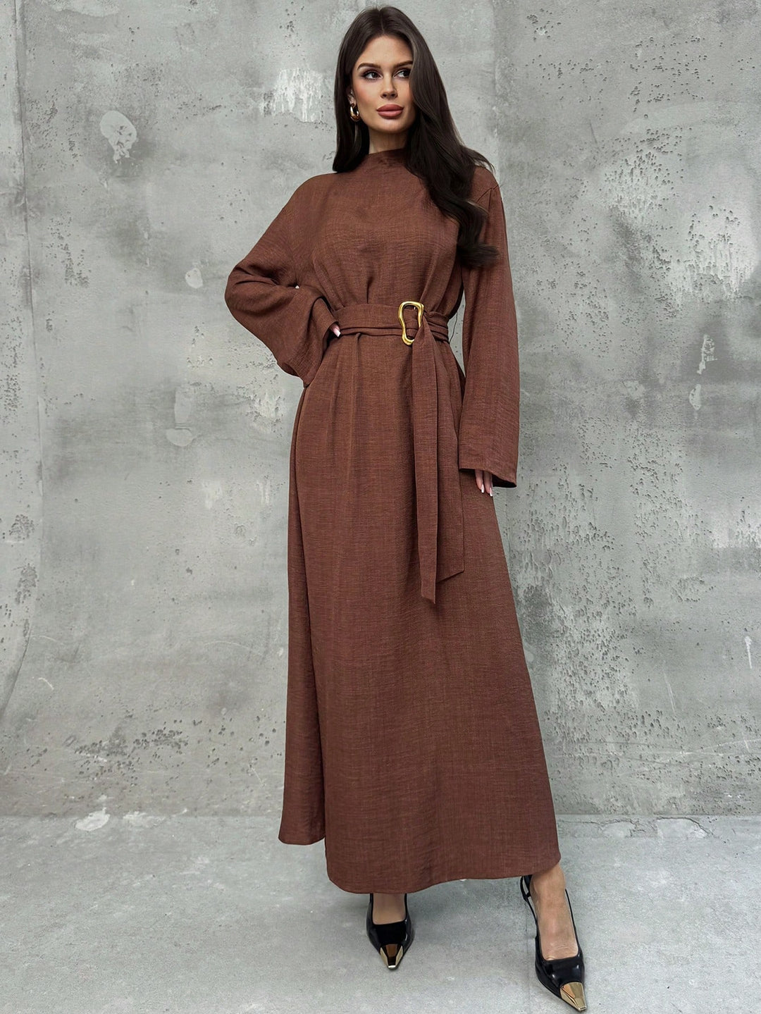 Rochie maxi SHEIN, maro