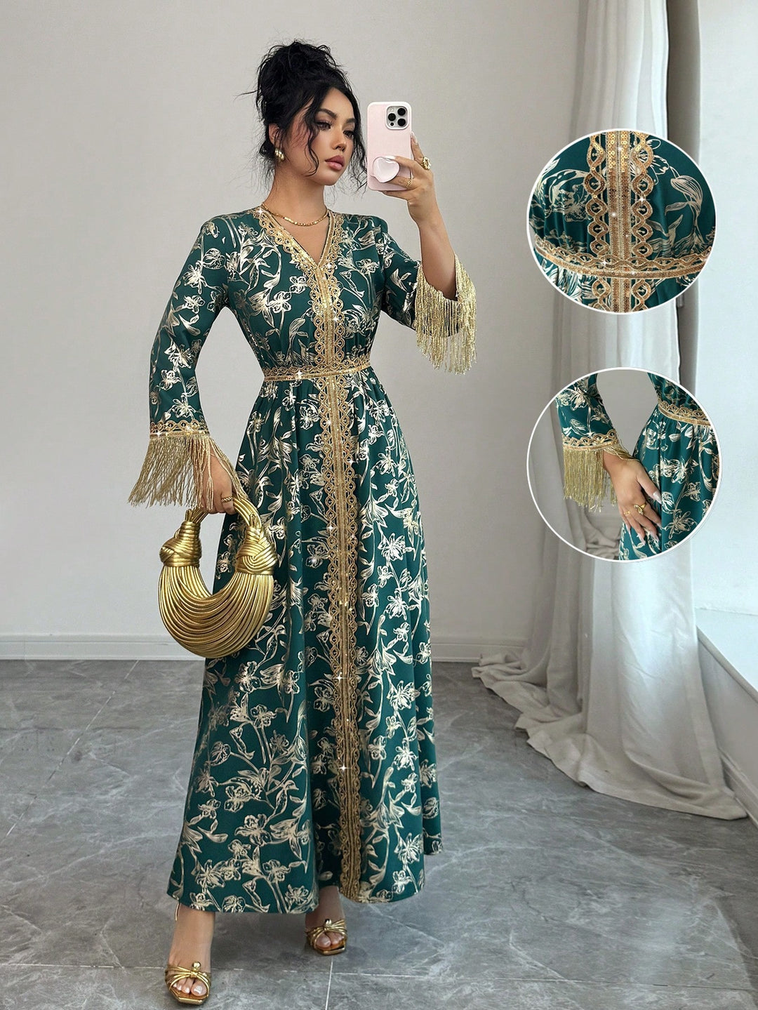 Rochie maxi SHEIN, verde