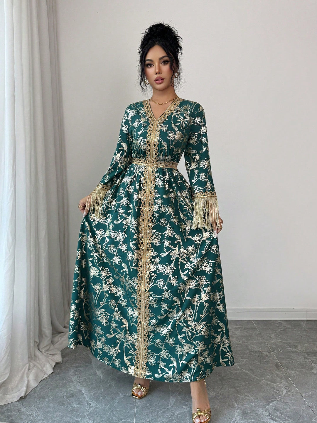 Rochie maxi SHEIN, verde