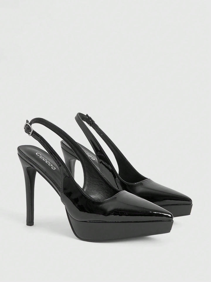 Pantofi cu toc SHEIN, negru
