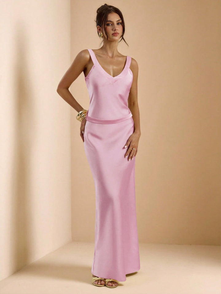 Rochie maxi SHEIN, roz