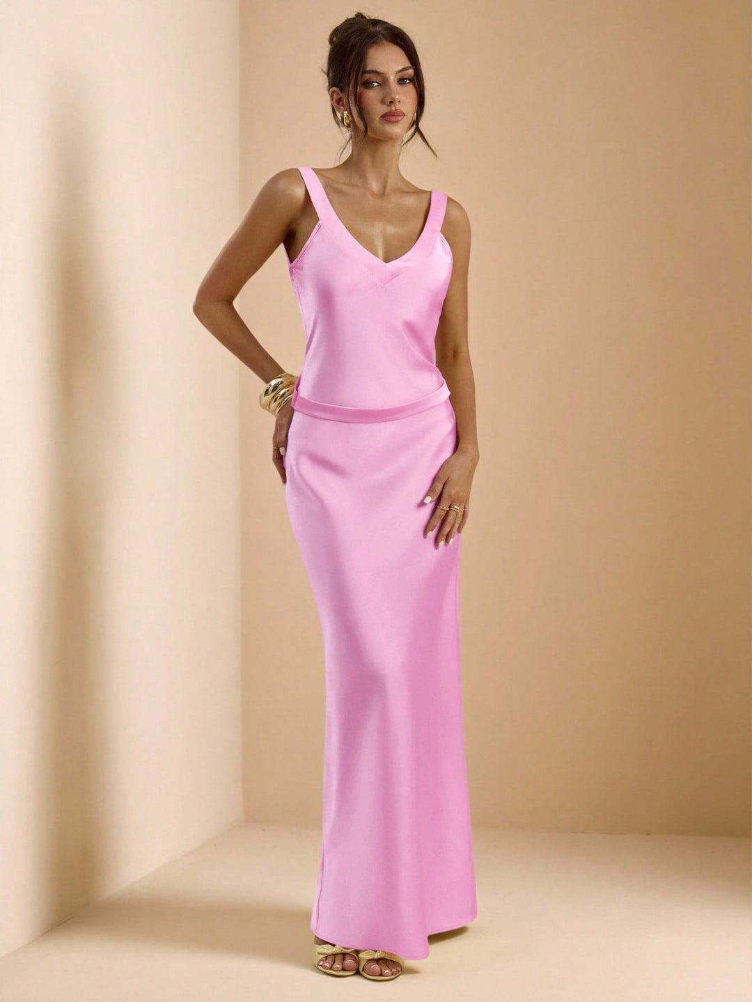 Rochie maxi SHEIN, roz