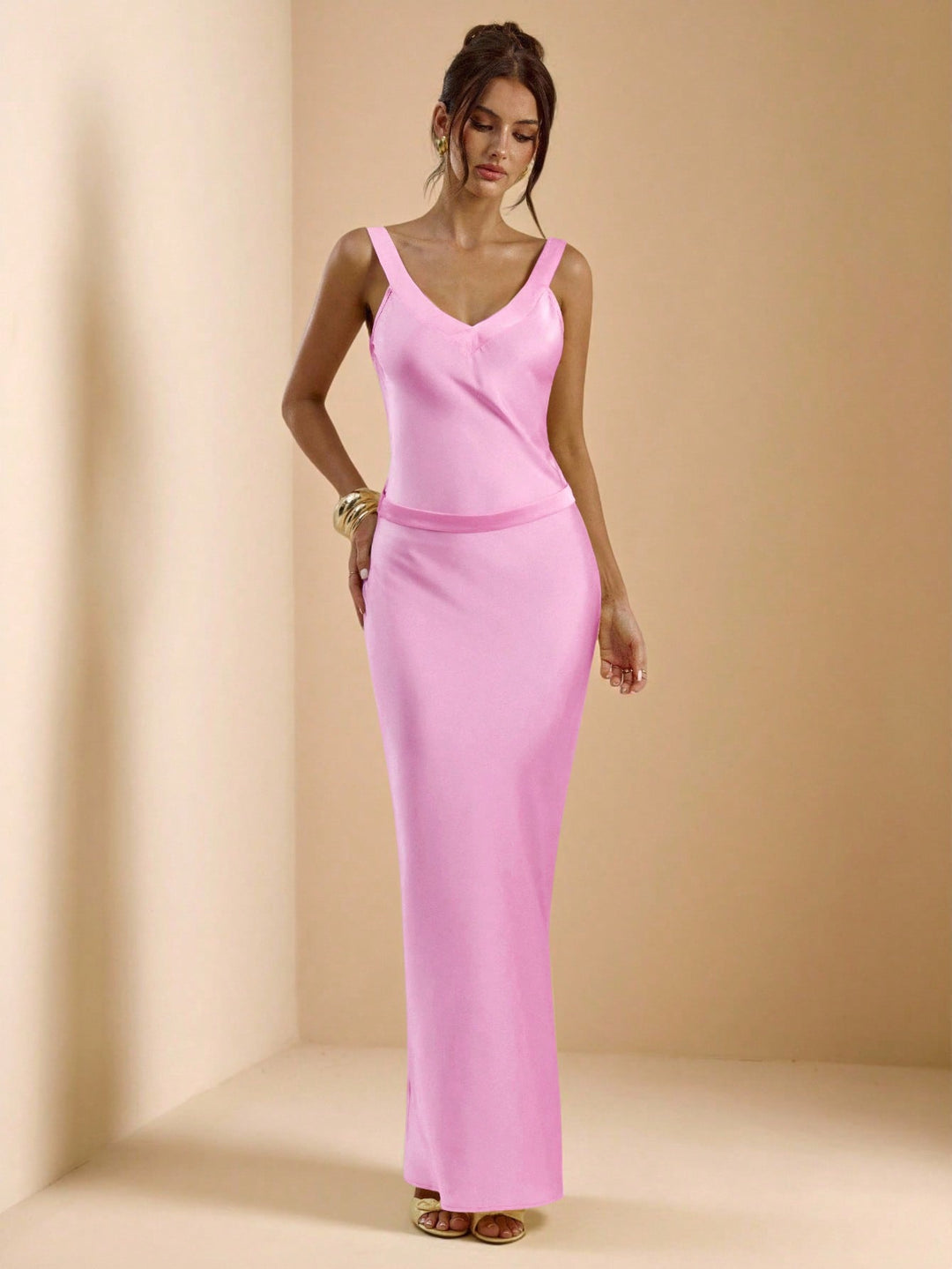 Rochie maxi SHEIN, roz