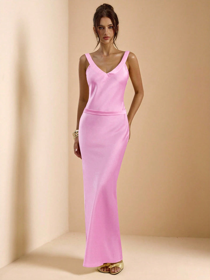 Rochie maxi SHEIN, roz