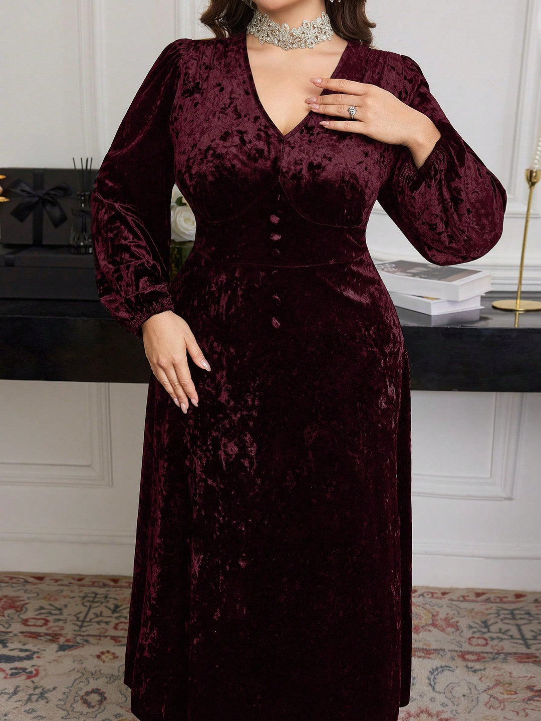 Rochie SHEIN, vișiniu