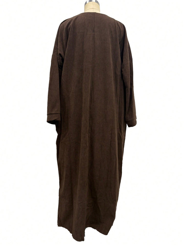 Set caftan și jalabiya SHEIN, maro