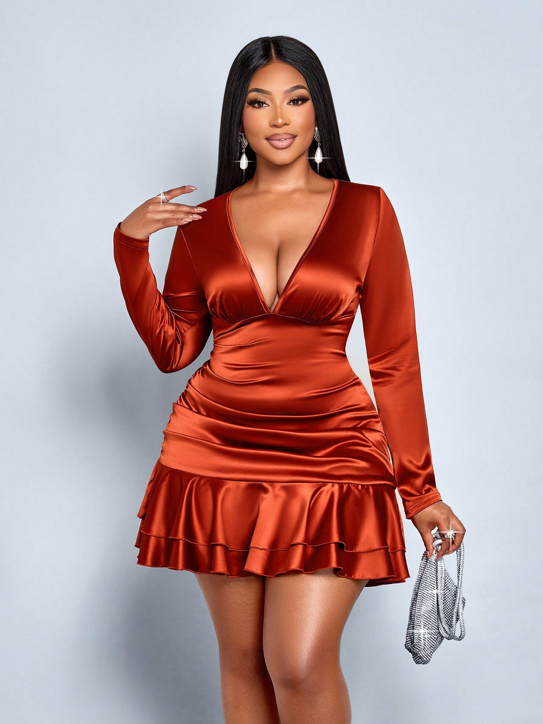 Rochie mini SHEIN, cărămiziu