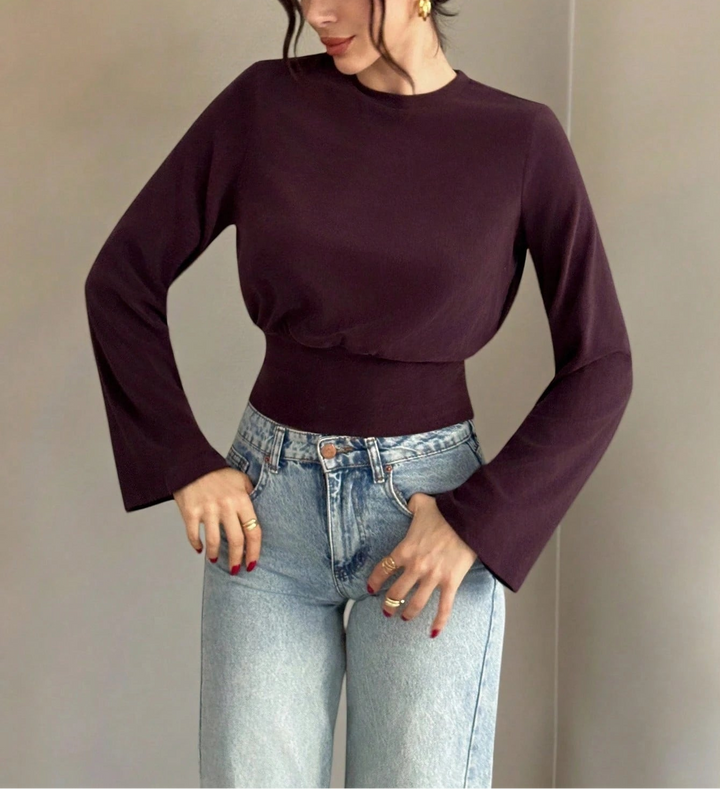 Shein blúz, lila