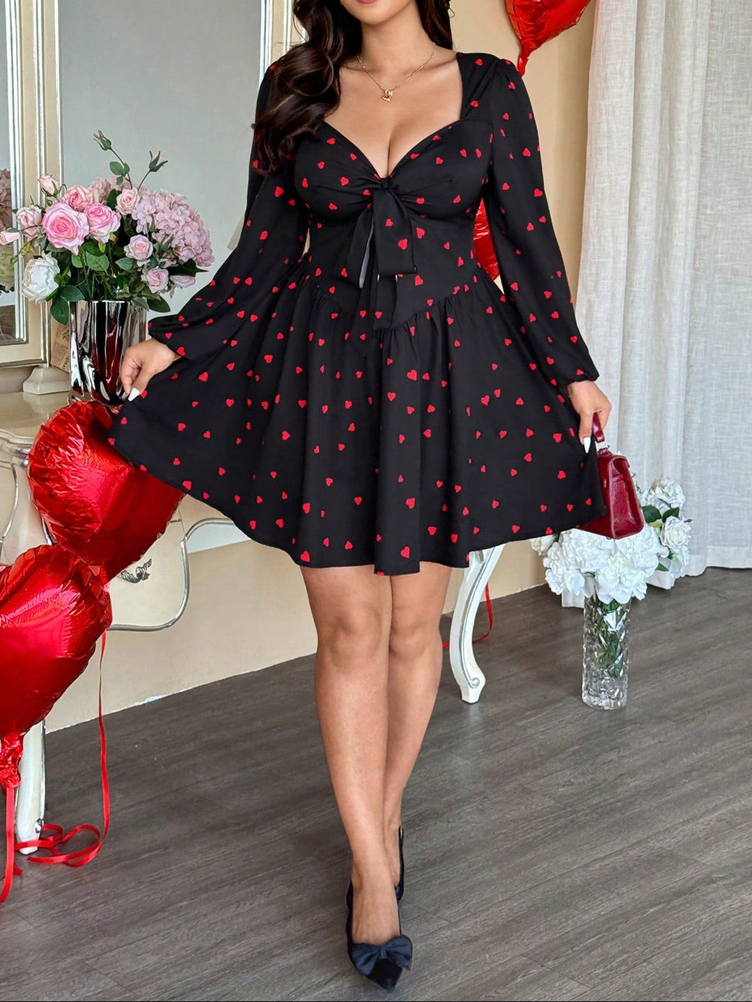 SHEIN mini ruha, fekete