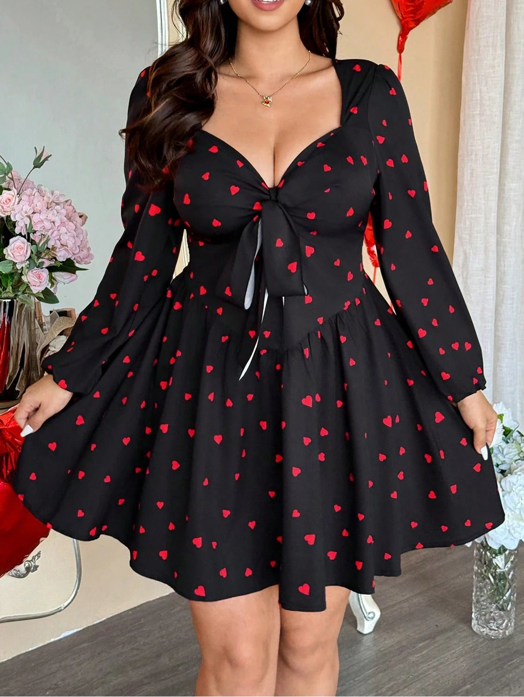 SHEIN mini ruha, fekete