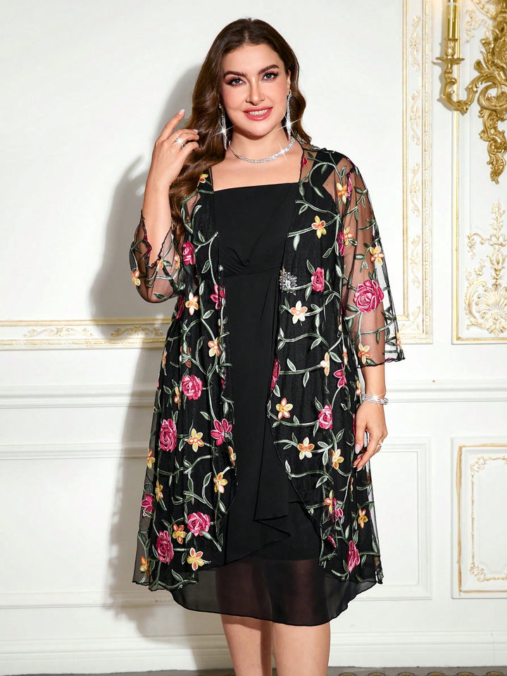 Set rochie și cardigan SHEIN, negru