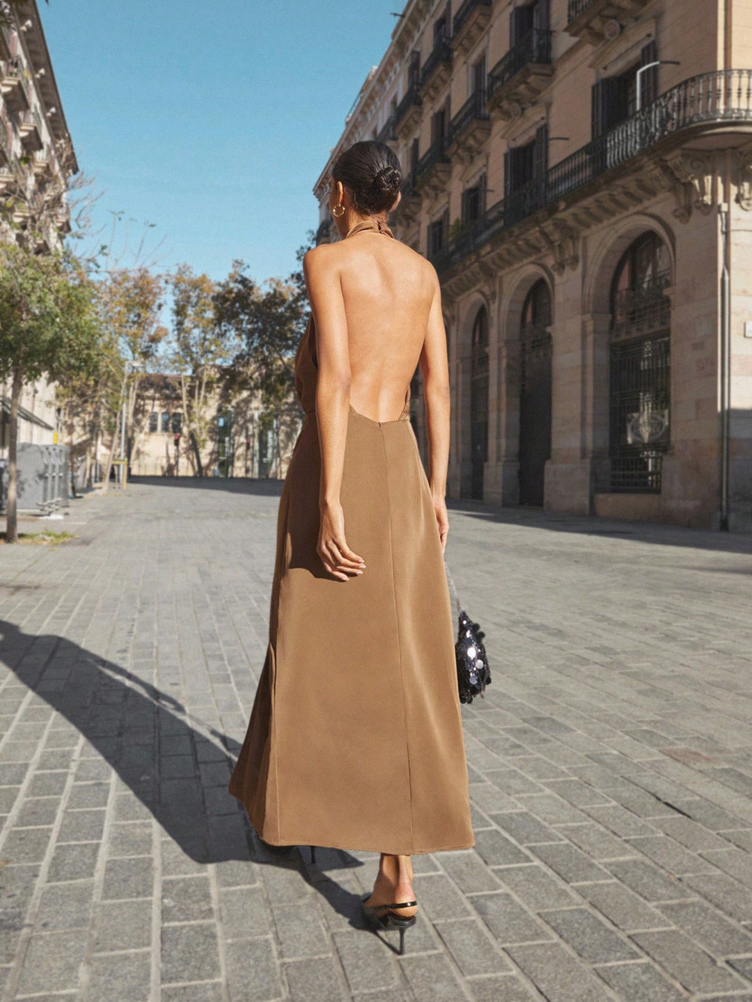 Rochie maxi SHEIN, maro