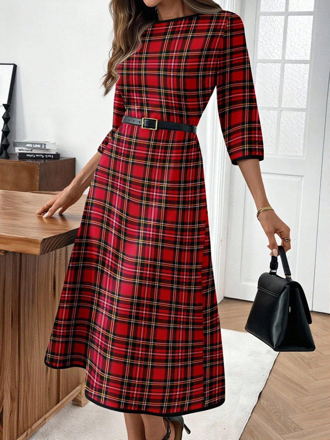 Rochie midi SHEIN, roșu