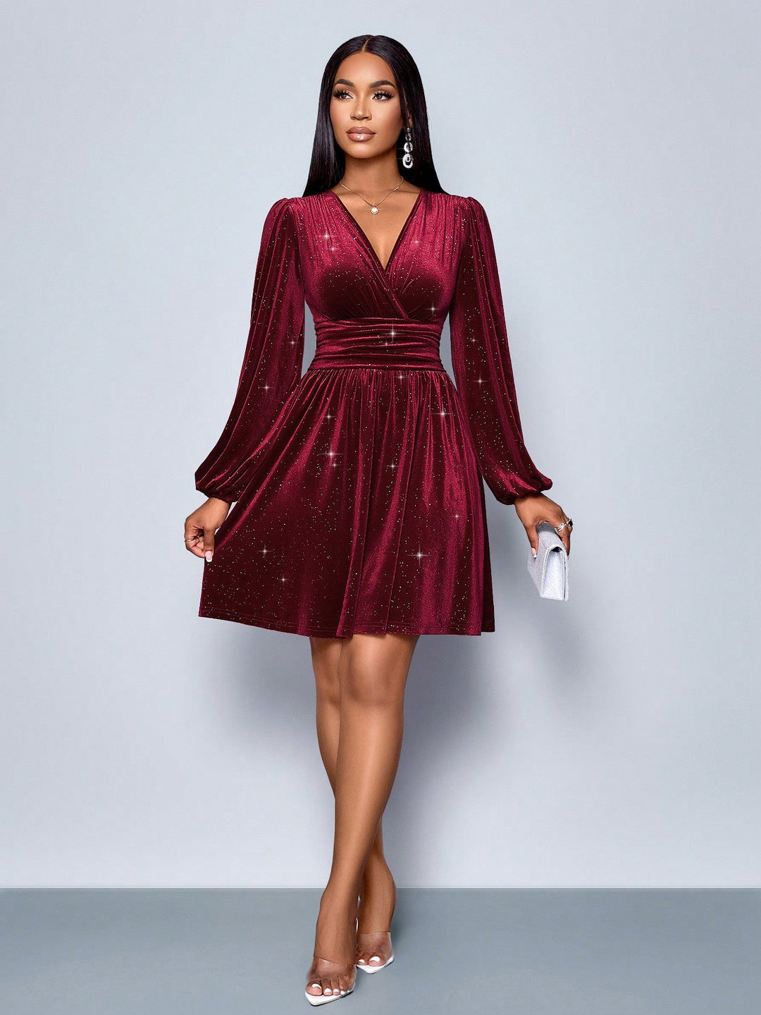 Rochie mini SHEIN, vișiniu