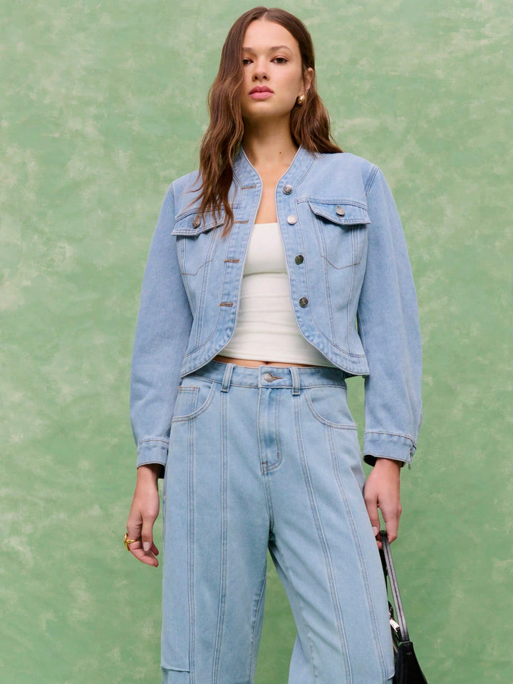 Jachetă denim SHEIN
