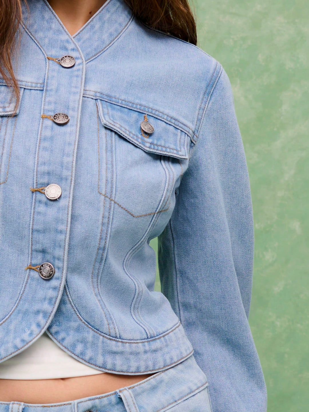 Jachetă denim SHEIN
