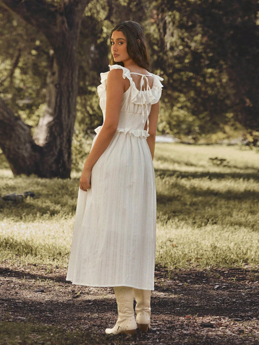Rochie maxi SHEIN, alb