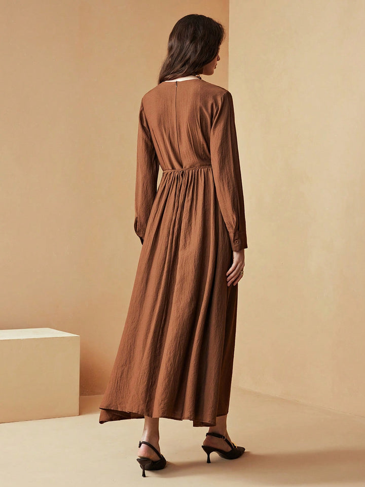 Rochie maxi SHEIN, maro