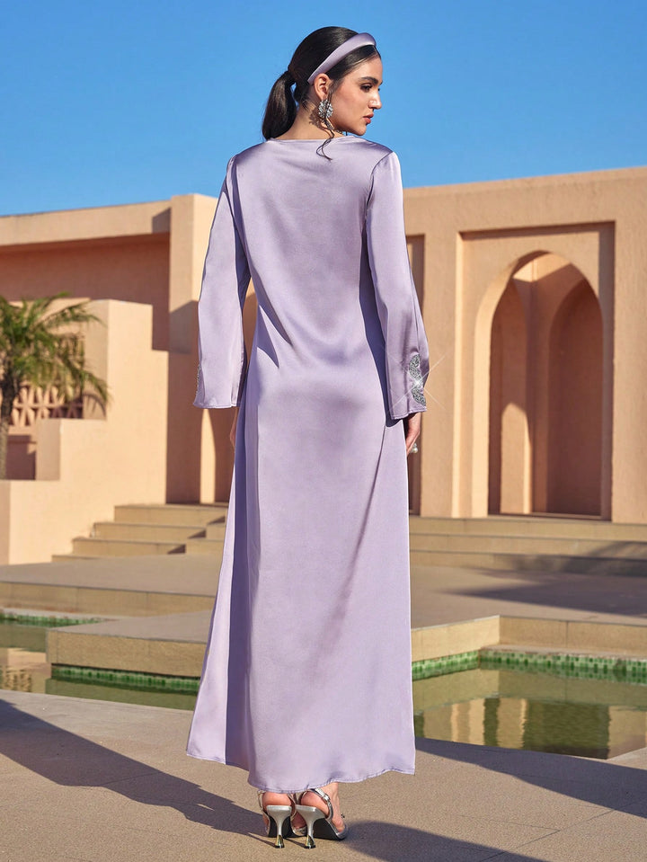 Set caftan și jalabiya SHEIN, mov