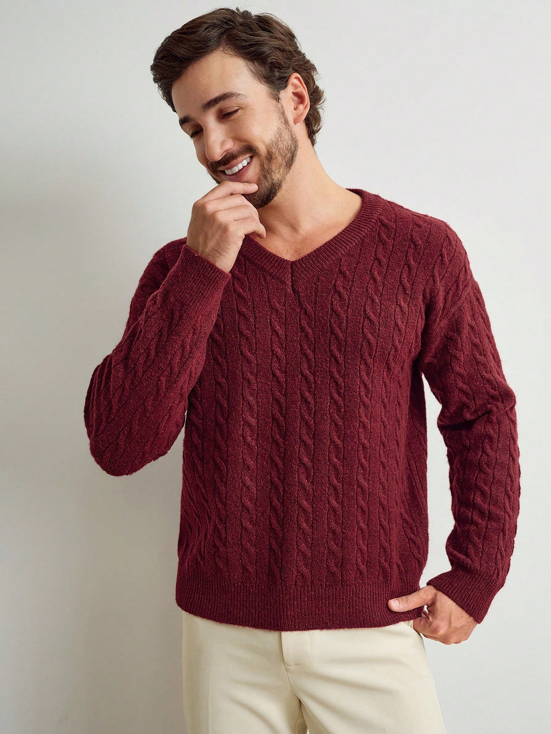 SHEIN pulóver, bordó