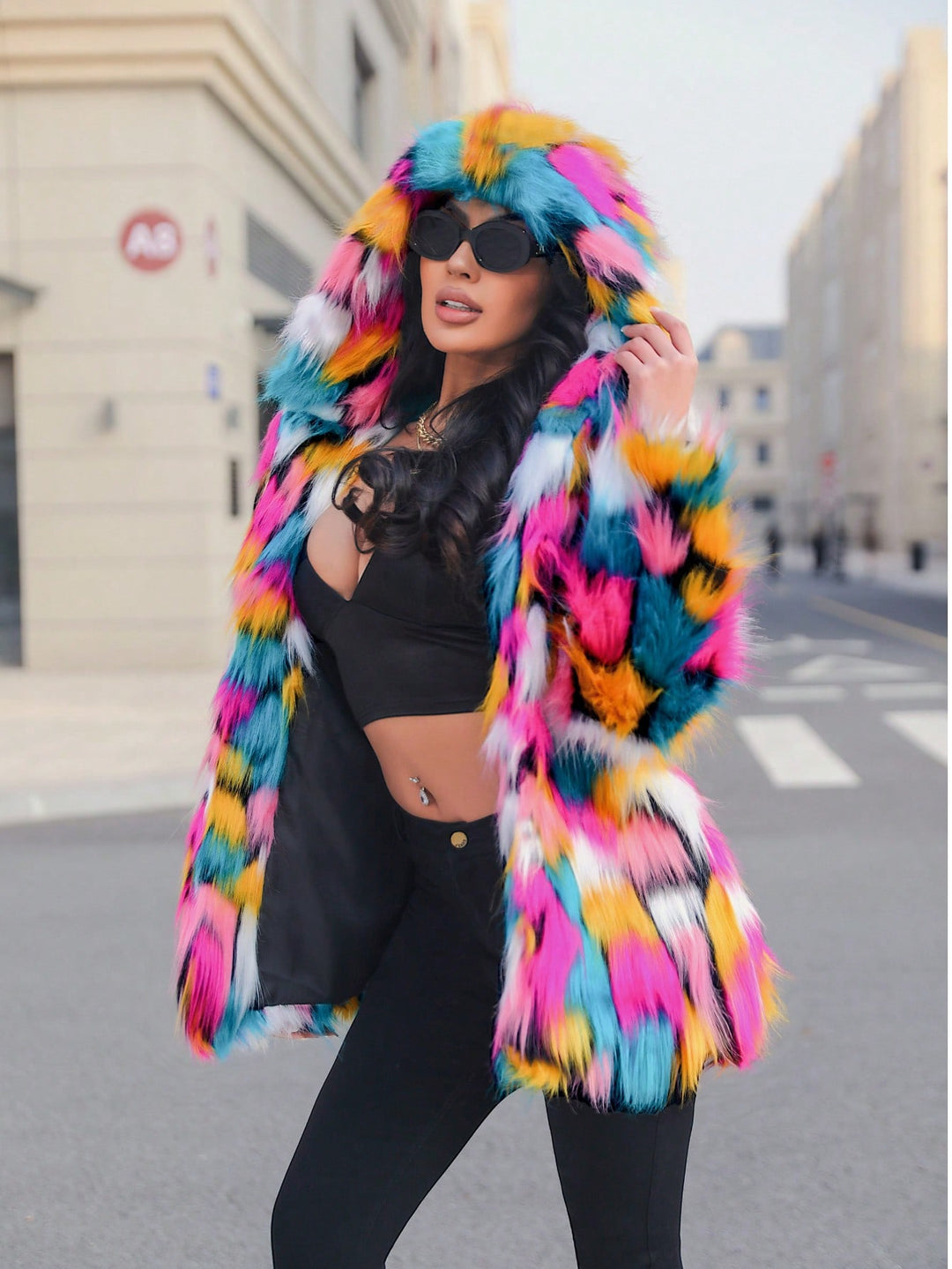 Palton SHEIN, mix culori