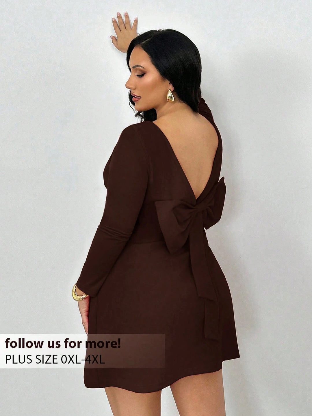 SHEIN mini ruha, barna