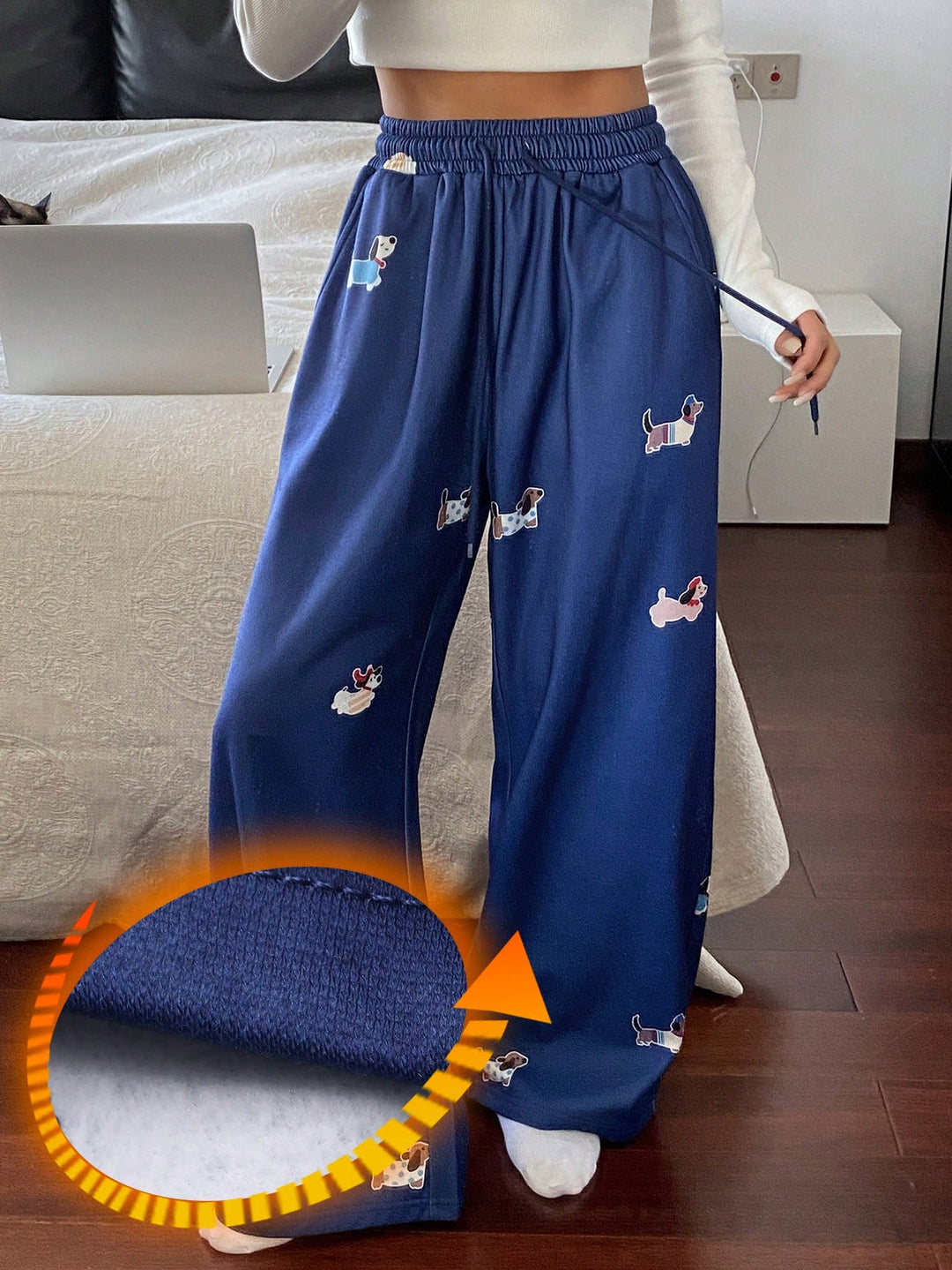 Pantaloni SHEIN, albastru