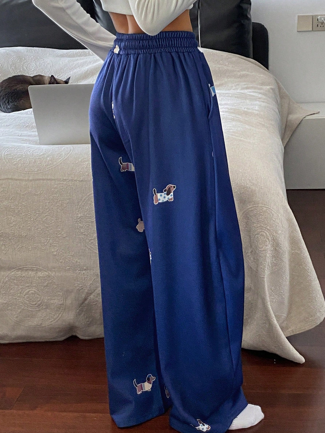 Pantaloni SHEIN, albastru
