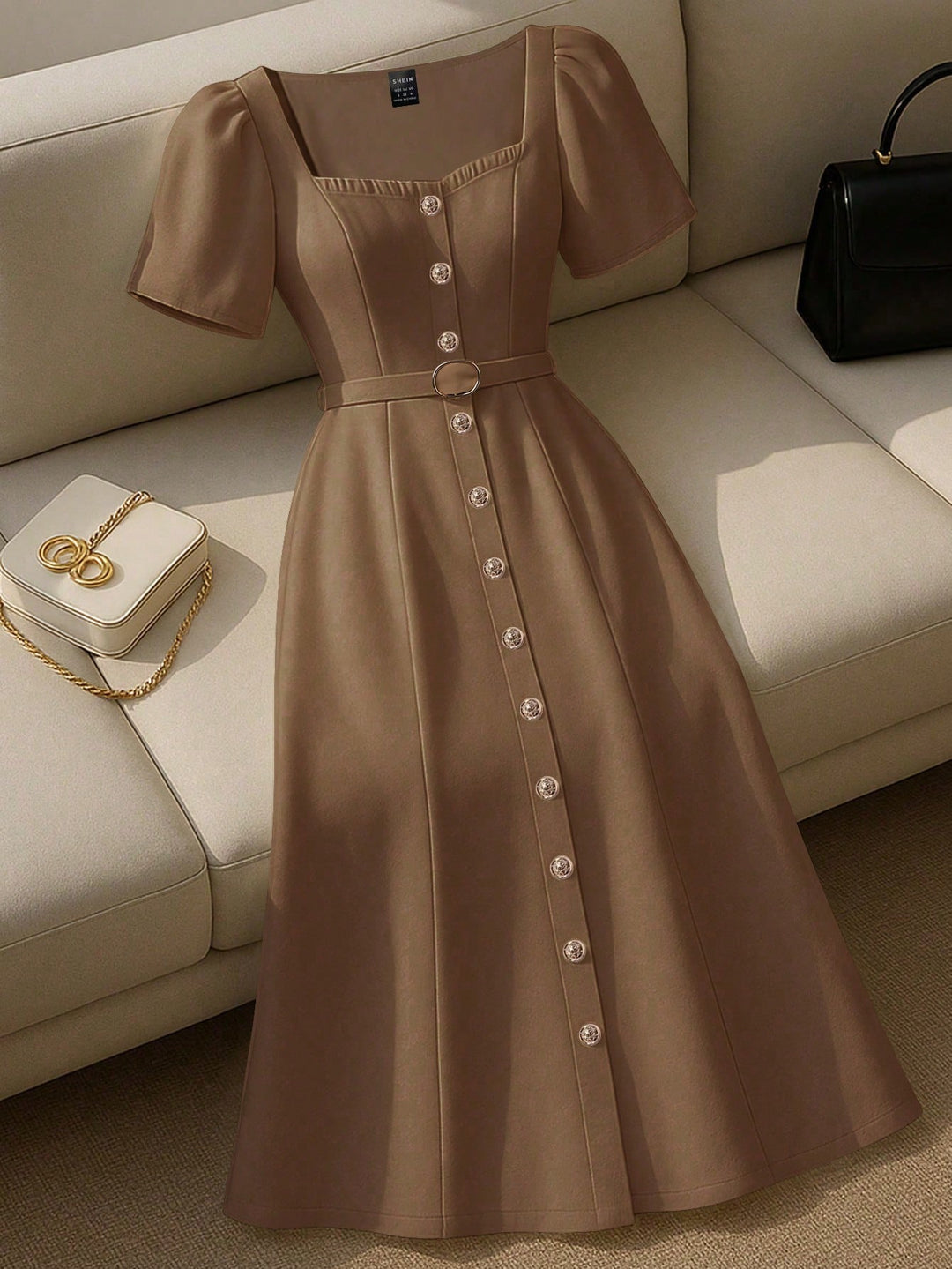 Rochie maxi SHEIN, maro