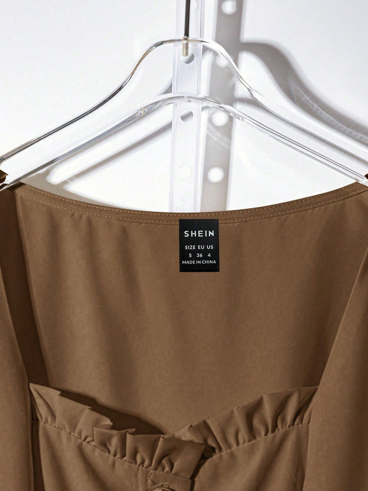 Rochie maxi SHEIN, maro