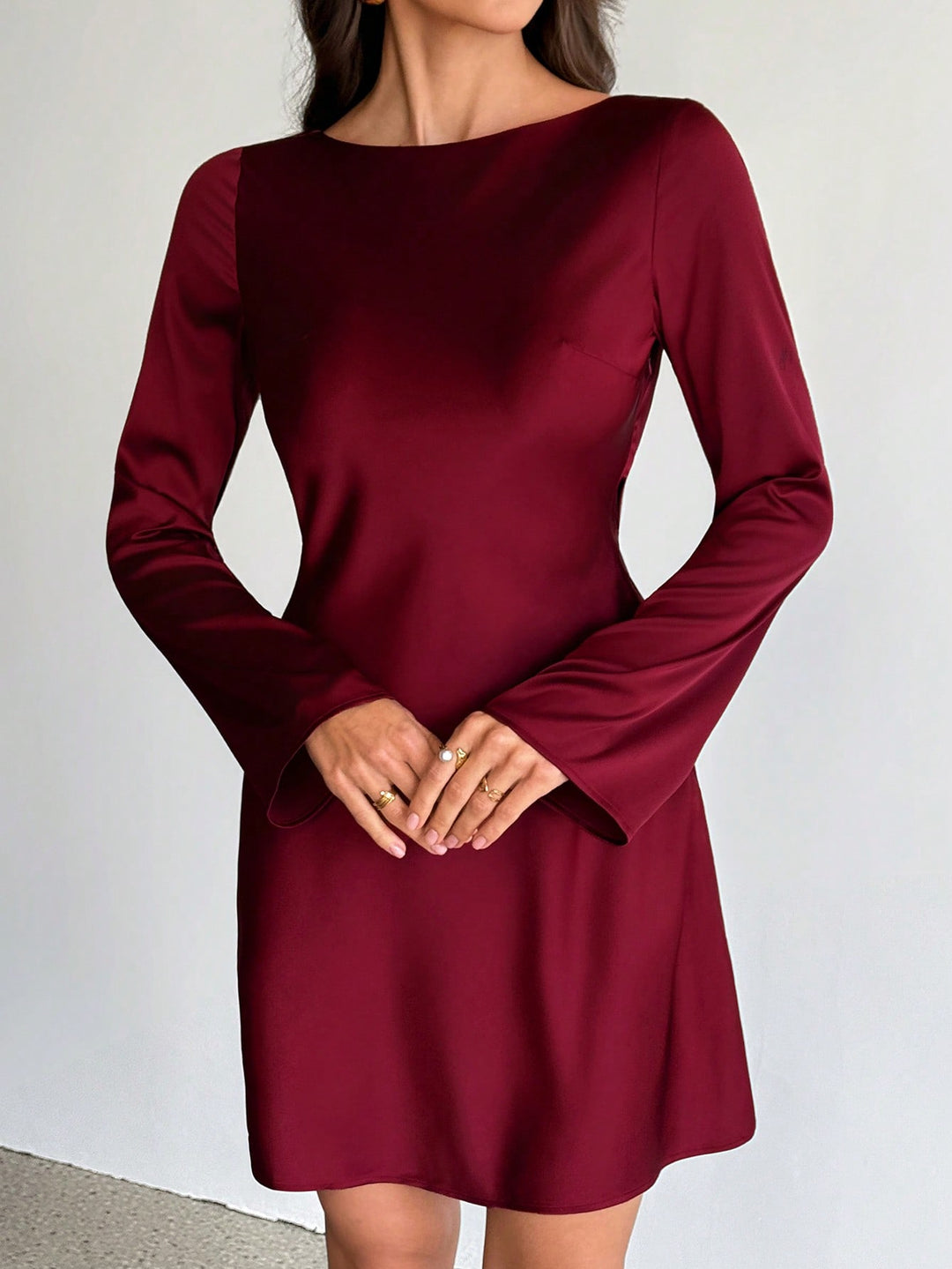 SHEIN mini ruha, bordó