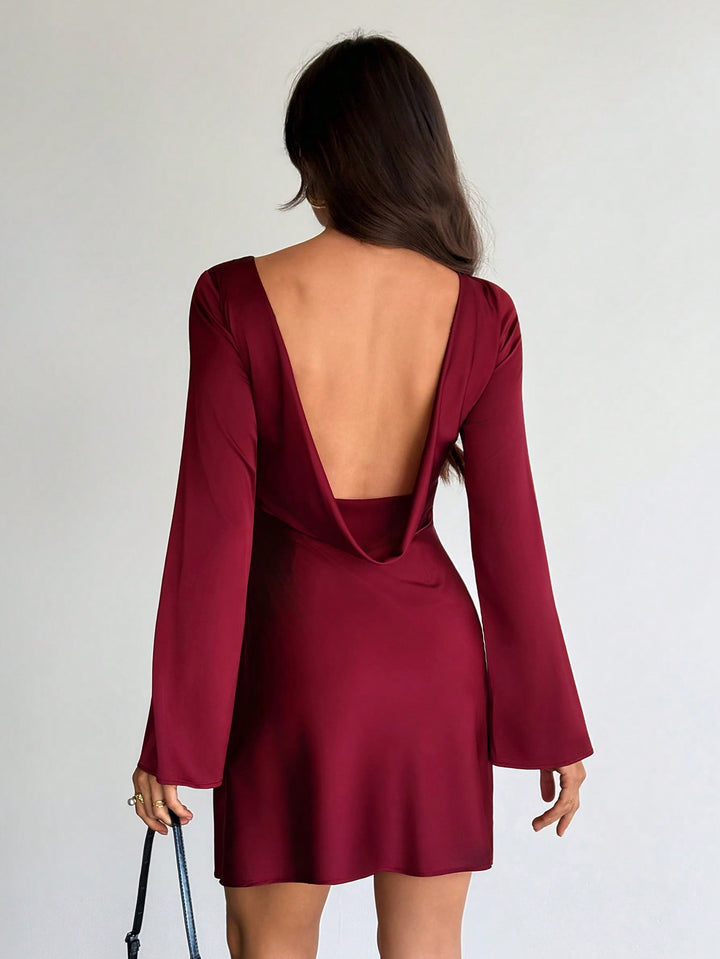 SHEIN mini ruha, bordó