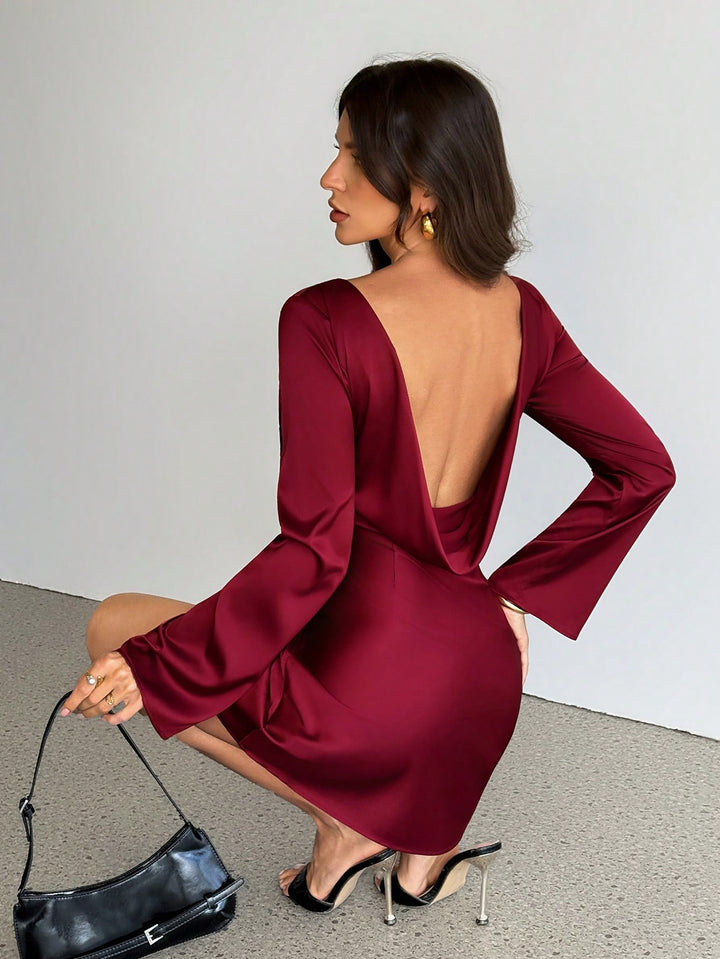 SHEIN mini ruha, bordó