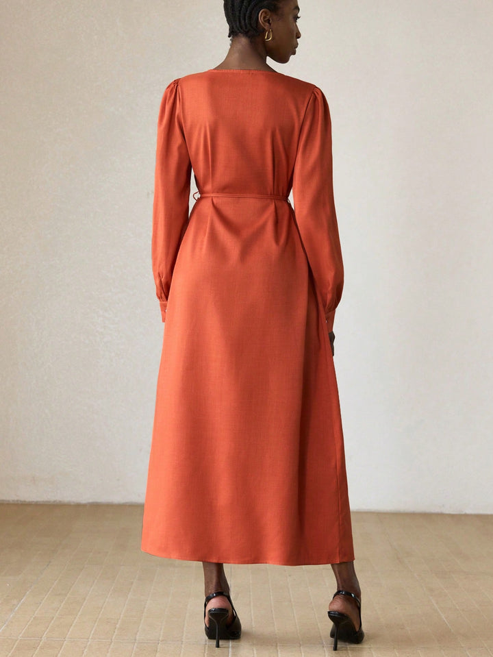 Rochie maxi SHEIN, portocaliu