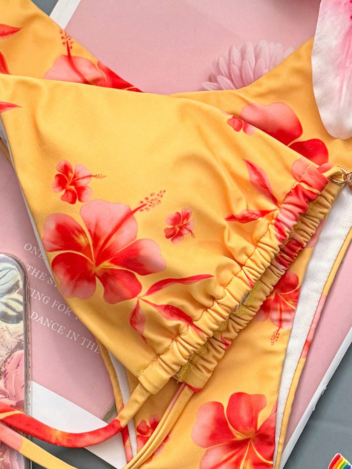 Set bikini SHEIN, portocaliu