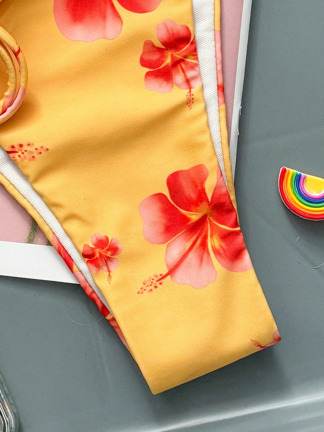 Set bikini SHEIN, portocaliu