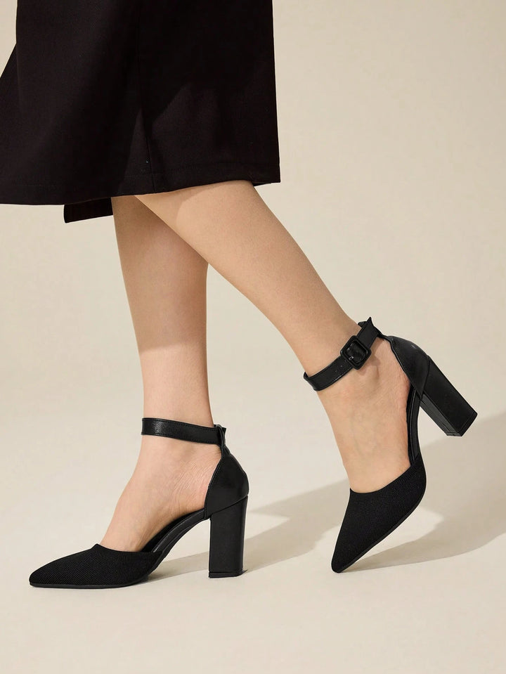 Pantofi cu toc SHEIN, negru