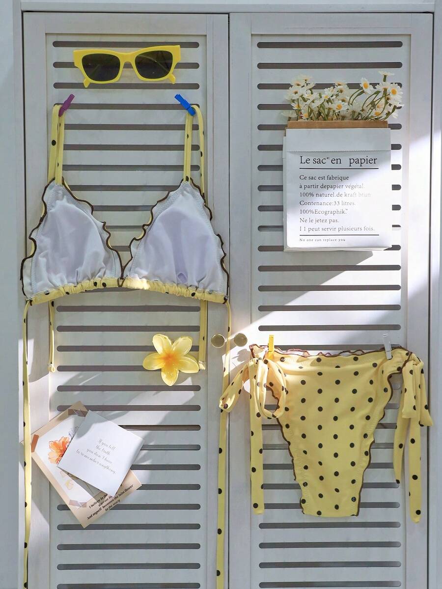 Costum de baie SHEIN, galben