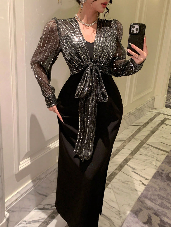 SHEIN maxi ruha, fekete
