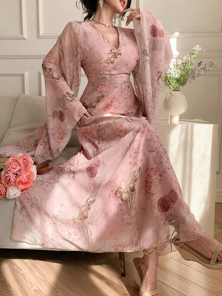 Rochie maxi SHEIN, mix culori